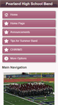 Mobile Screenshot of pearlandband.org